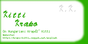 kitti krapo business card